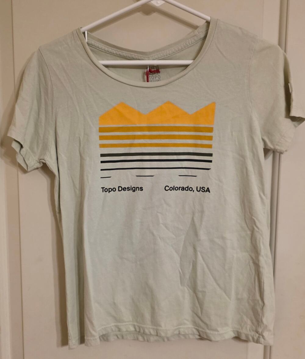 Topo Designs mountain graphic cotton shirt